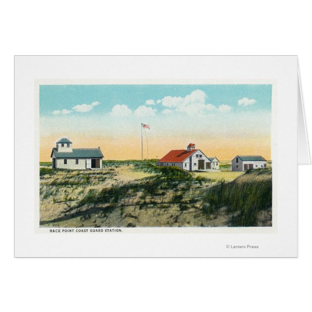 Uitzicht van het station van Race Point Coast Guar (Voorkant Horizontaal)