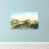 Uitzicht van het station van Race Point Coast Guar Canvas Afdruk (Insitu (Houten vloer))