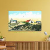 Uitzicht van het station van Race Point Coast Guar Canvas Afdruk (Insitu (Woonkamer))