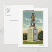 Uitzicht van het statuut van het kleine Man Briefkaart (Voorkant / Achterkant)