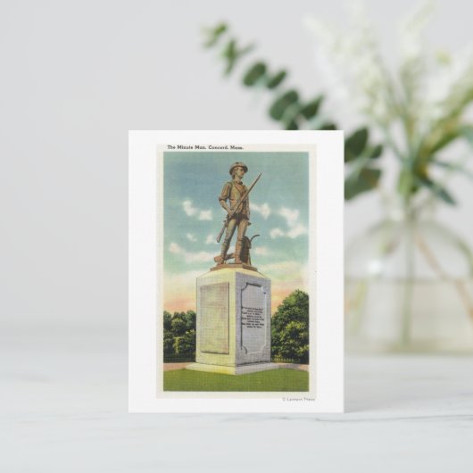 Uitzicht van het statuut van het kleine Man Briefkaart (Staand voorkant)