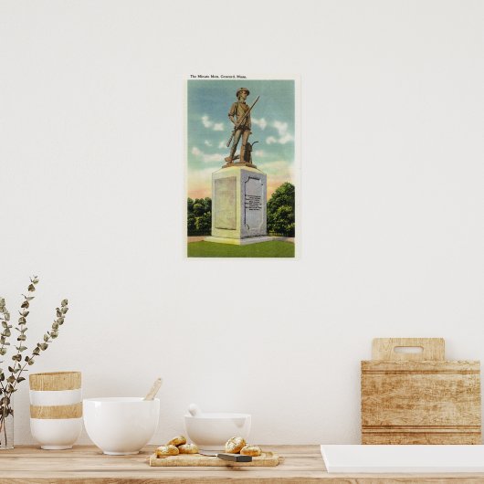 Uitzicht van het statuut van het kleine Man Poster (Keuken)
