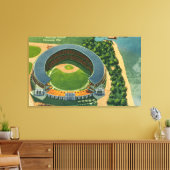 Uitzicht van het Stedelijke StadiumCleveland, OH Canvas Afdruk (Insitu (Woonkamer))