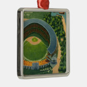 Uitzicht van het Stedelijke StadiumCleveland, OH Metalen Ornament (Rechts)