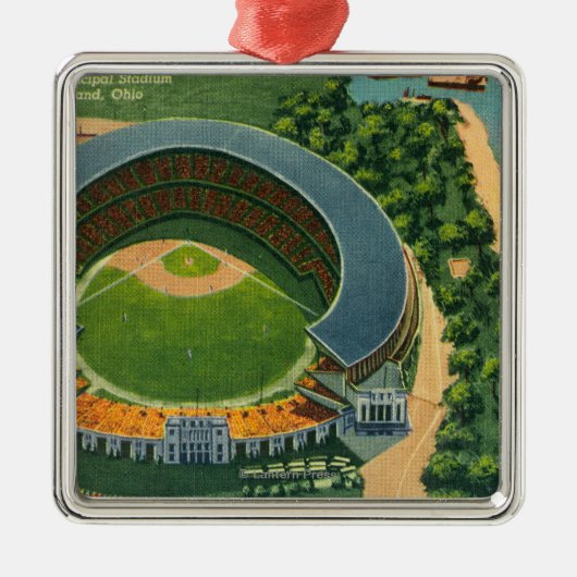 Uitzicht van het Stedelijke StadiumCleveland, OH Metalen Ornament (Voorkant)