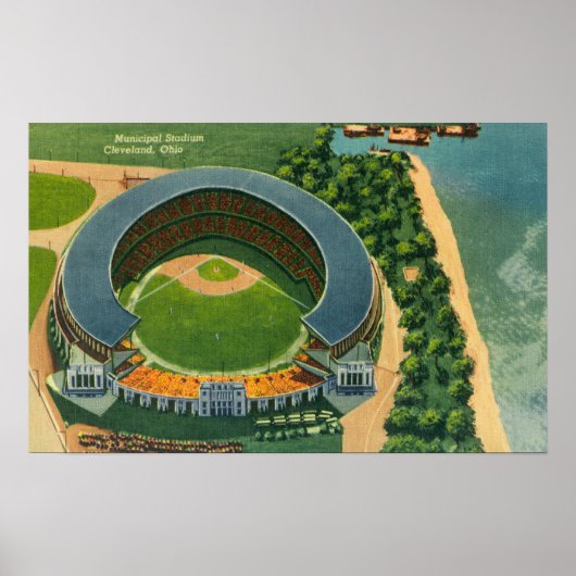 Uitzicht van het Stedelijke StadiumCleveland, OH Poster (Voorkant)