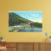 Uitzicht van het Stevens-meer van de Toll House Canvas Afdruk (Insitu (Woonkamer))