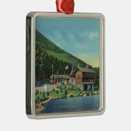 Uitzicht van het Stevens-meer van de Toll House Metalen Ornament (Rechts)