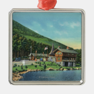 Uitzicht van het Stevens-meer van de Toll House Metalen Ornament