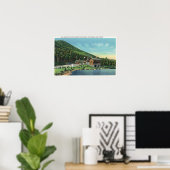 Uitzicht van het Stevens-meer van de Toll House Poster (Thuiskantoor)