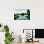 Uitzicht van het Stowe-meer in Golden Gate Park Poster (Thuiskantoor)