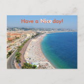 Uitzicht van het strand in Nice, Frankrijk Briefkaart (Voorkant)