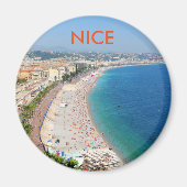Uitzicht van het strand in Nice, Frankrijk Magneet (Voorkant)