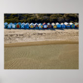 Uitzicht van het strand van Brighton in Melbourne Poster (Voorkant)