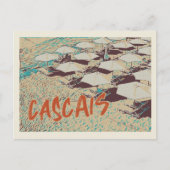 Uitzicht van het strand van Cascais, Portugal Briefkaart (Voorkant)