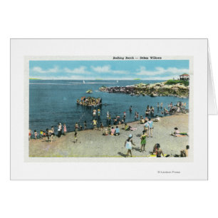 Uitzicht van het strand van Salem Willows