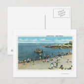 Uitzicht van het strand van Salem Willows Briefkaart (Voorkant / Achterkant)