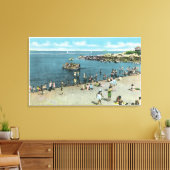 Uitzicht van het strand van Salem Willows Canvas Afdruk (Insitu (Woonkamer))