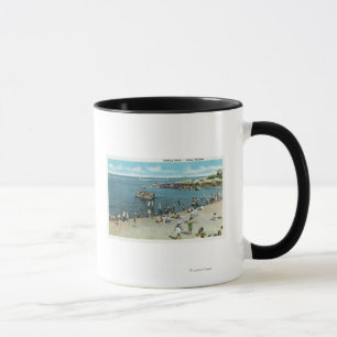 Uitzicht van het strand van Salem Willows Mok