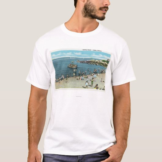 Uitzicht van het strand van Salem Willows T-shirt (Voorkant)