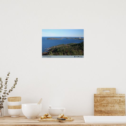 Uitzicht van het Suikerbrood - Marquette, MI Poster (Keuken)