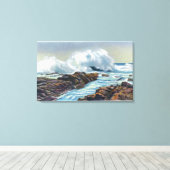 Uitzicht van het Surf Canvas Afdruk (Insitu (Houten vloer))