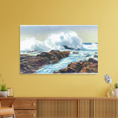 Uitzicht van het Surf Canvas Afdruk (Insitu (Woonkamer))