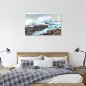 Uitzicht van het Surf Canvas Afdruk (Insitu (Slaapkamer))