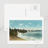 Uitzicht van het Surf en het Breakwater Briefkaart (Voorkant / Achterkant)