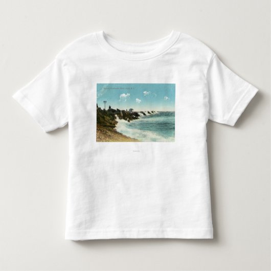 Uitzicht van het Surf en het Breakwater Kinder Shirts (Voorkant)