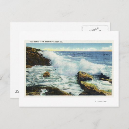 Uitzicht van het Surf op Ocean Point Briefkaart (Voorkant / Achterkant)