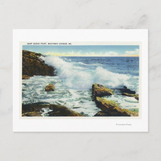 Uitzicht van het Surf op Ocean Point Briefkaart (Voorkant)