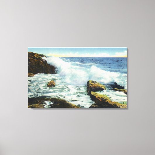 Uitzicht van het Surf op Ocean Point Canvas Afdruk (Voorkant)