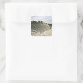 Uitzicht van het theater, c.360 BC Vierkante Sticker (Tas)