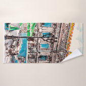 Uitzicht van het theater in Parijs Badhanddoek (Badhanddoek)