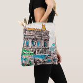 Uitzicht van het theater in Parijs Tote Bag (Dichtbij)