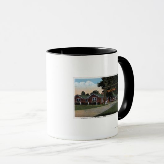 Uitzicht van het toeristische park mok (Voorkant rechts)