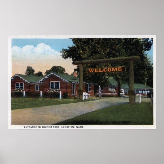 Uitzicht van het toeristische park poster (Voorkant)