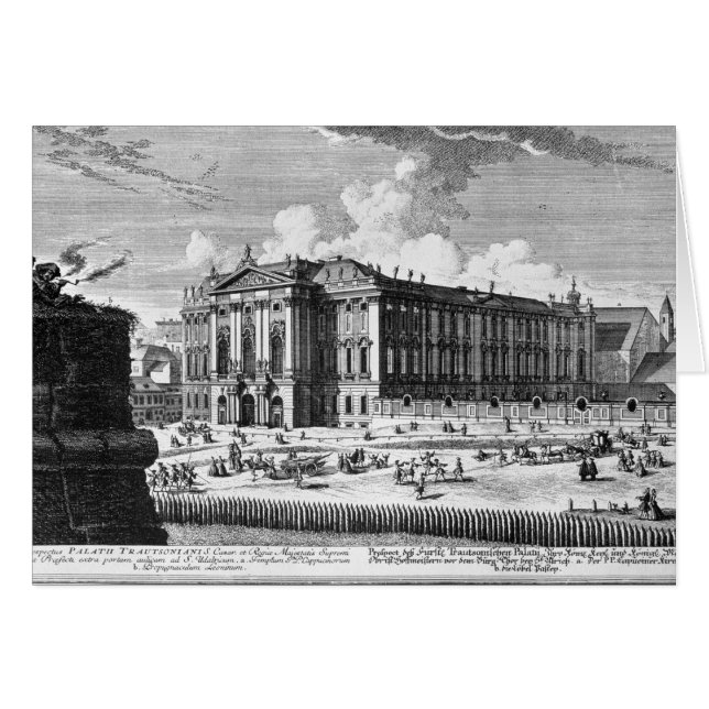 Uitzicht van het Trautson-paleis gebouwd voor graa (Voorkant Horizontaal)