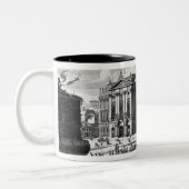 Uitzicht van het Trautson-paleis gebouwd voor graa Tweekleurige Koffiemok (Links)