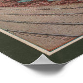 Uitzicht van het treinverkeer langs de rivier - re poster (Hoek)