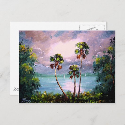 Uitzicht van het tropische meer briefkaart (Voorkant / Achterkant)