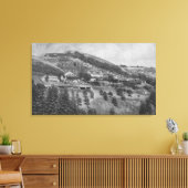 Uitzicht van het Uitzicht Ranch van het gebergte Canvas Afdruk (Insitu (Woonkamer))