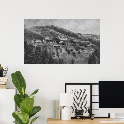 Uitzicht van het Uitzicht Ranch van het gebergte Poster (Thuiskantoor)