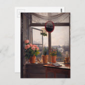 Uitzicht van het venster van de kunstenaar door Ma Briefkaart (Voorkant / Achterkant)