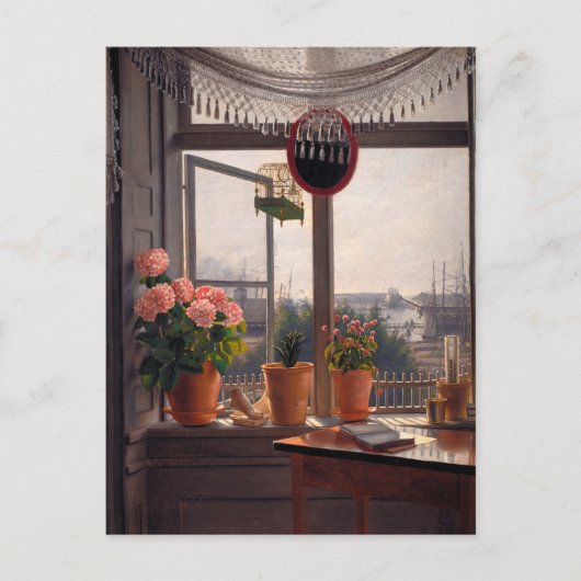 Uitzicht van het venster van de kunstenaar door Ma Briefkaart (Voorkant)