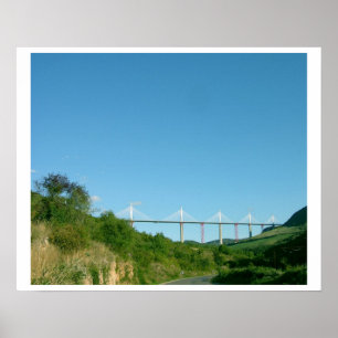 Uitzicht van het viaduct, voltooid in december 200 poster