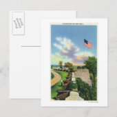 Uitzicht van het vlaggenbekken en de zuidwand briefkaart (Voorkant / Achterkant)