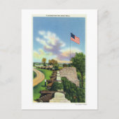 Uitzicht van het vlaggenbekken en de zuidwand briefkaart (Voorkant)