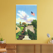 Uitzicht van het vlaggenbekken en de zuidwand canvas afdruk (Insitu (Woonkamer))